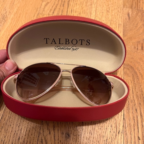 Talbots Emerson Aviators Light Pink With Red Case 61063207 23 - Picture 1 of 9
